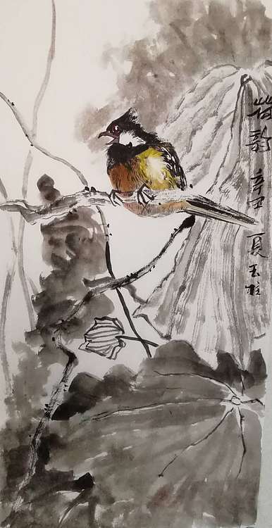 美术教师，赤峰画院青年潜力艺术家--张玉柱 荷韵