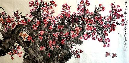 山西著名画家 范立志 花鸟作品 四尺 寒春图