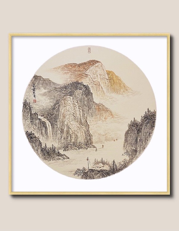 明理 四川省美术家协会会员 当代工笔画研究会会员   《山峡秀丽》