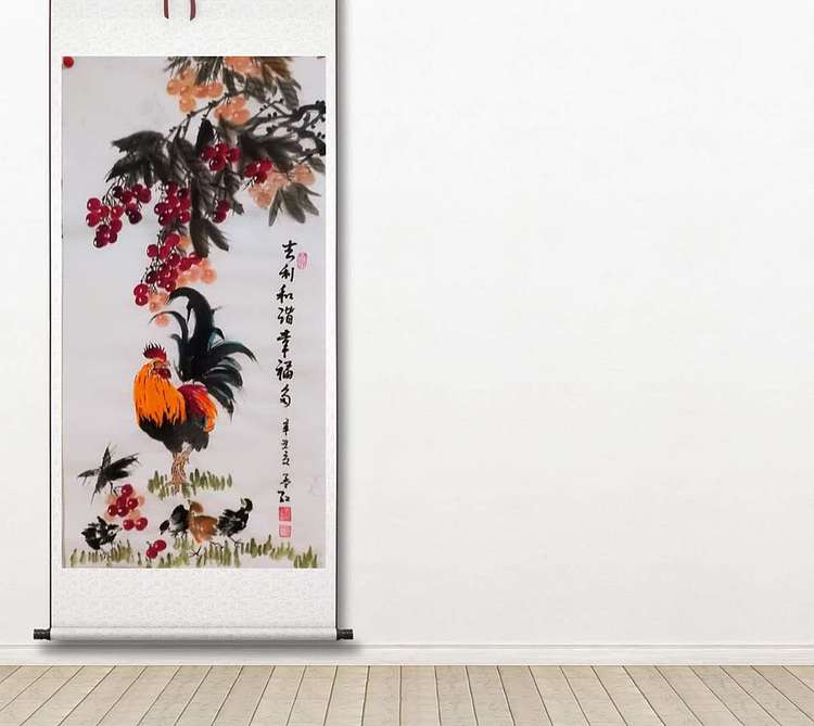 职业书画家 孟红 《吉利和谓幸福多》
