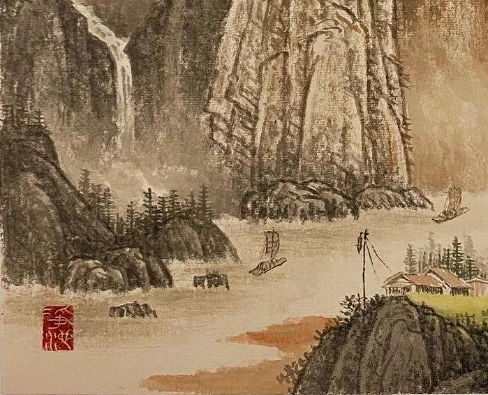 明理 四川省美术家协会会员 当代工笔画研究会会员  明山秀水 春夏秋冬之 《秋》