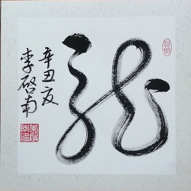 青年书法家 李启南 《龙》