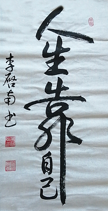 青年书法家 李启南 《人生靠自己》