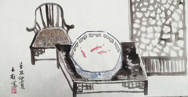 美术教师，赤峰画院青年潜力艺术家--张玉柱 雅趣