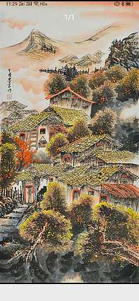 当代著名画家   墨言   南国秋色