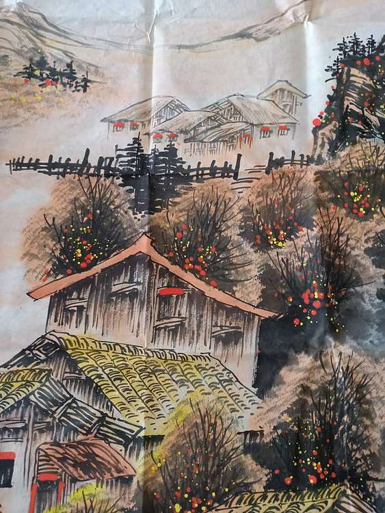 当代著名画家   墨言   南国秋色
