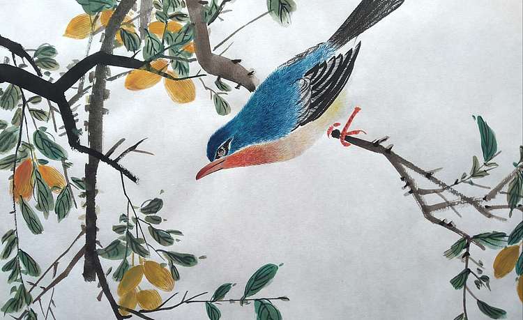 李林砚沐 当代实力派画家李林国画作品《林中景》