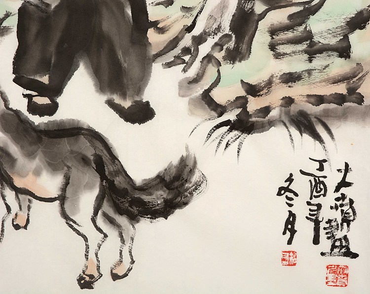 鲁迅美术学院教授  中国美术家协会会员  贲绍勇《夏趣》