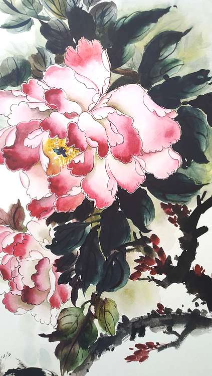 砚沐 当代实力派画家李林国画作品春夏秋冬四条屏之《春容》