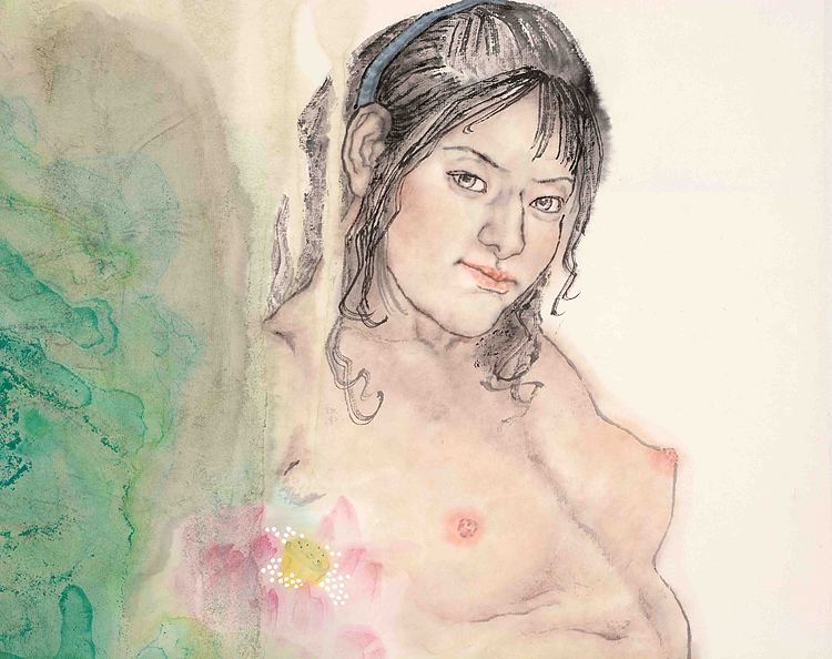 中国美术家协会会员   史邦耀《梦里雨荷》