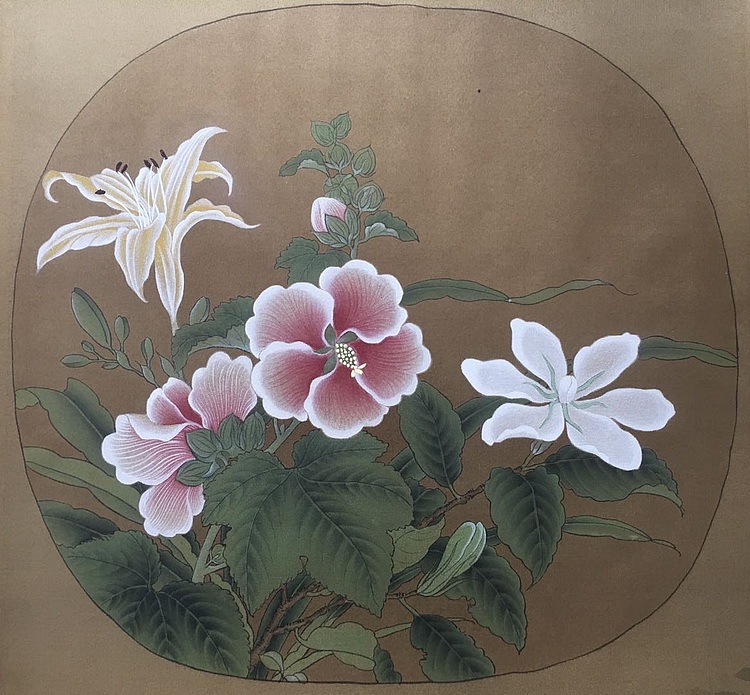 依云 临《夏卉骈芳图》