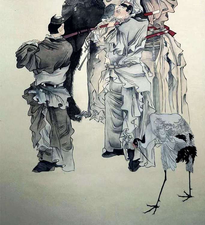 潜力收藏，陕西省美协会员，西安市中国画学会理事鲁鹏飞精品人物