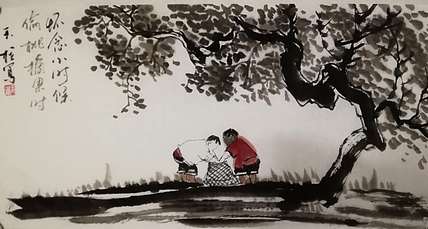美术教师，赤峰画院青年潜力艺术家--张玉柱 采摘