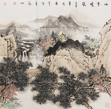 中美协山河画会创作员，满维起工作室画家 薛广宇 山水画作品
