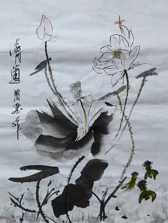 职业书画家 羽翔 清莲