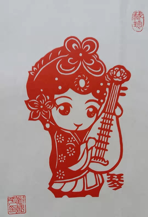 贺国平 纯手工剪纸 （琴棋书画）