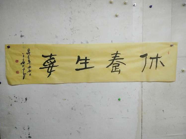 王丽萍 《休养生息》汉简。中国书法家协会会员，辽宁省书法家协会理事。