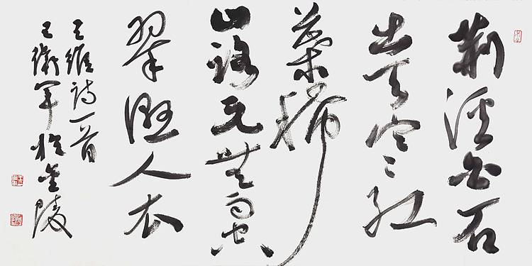 江苏书协会副主席 中国书协会员 王卫军《王维·山中》