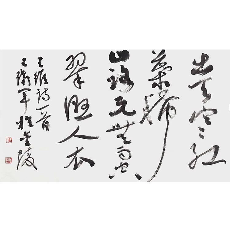 江苏书协会副主席 中国书协会员 王卫军《王维·山中》