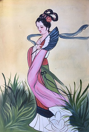 张嘉應手绘油画作品《飘逸》