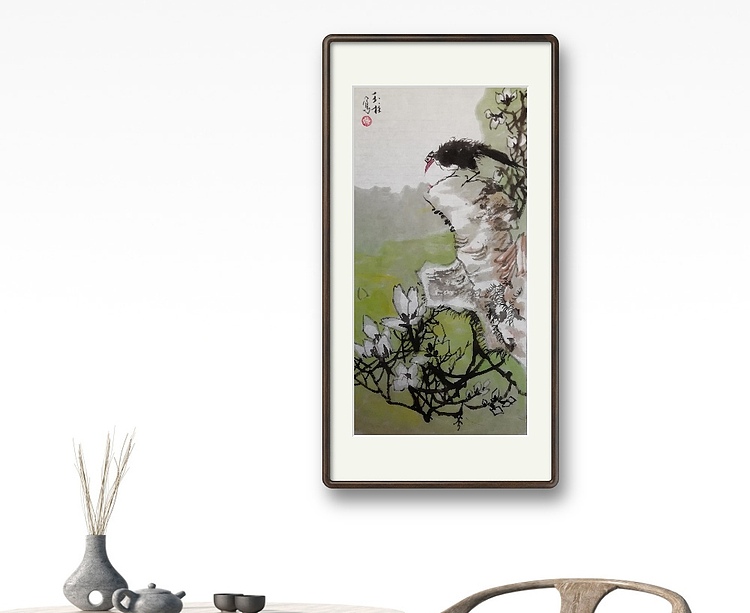 美术教师，赤峰画院青年潜力艺术家--张玉柱 赏花