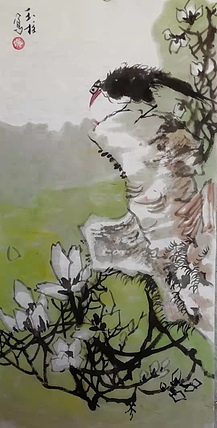 美术教师，赤峰画院青年潜力艺术家--张玉柱 赏花