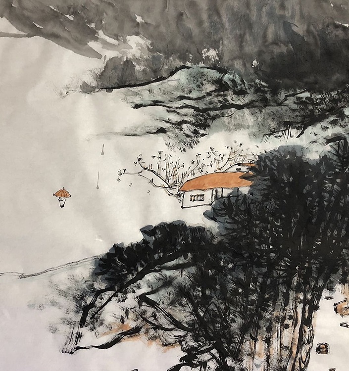 中国书画收藏家协会会员 泓靖 山下兰芽短浸溪