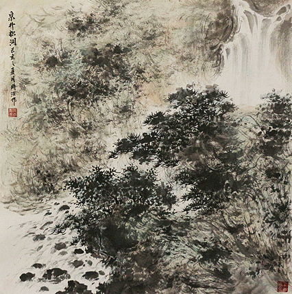 扬州画派艺术研究会理事 山水画硕士 时浩