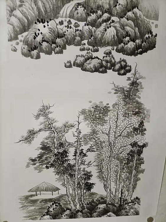 水墨山水，德州美协会员，平津印社会员