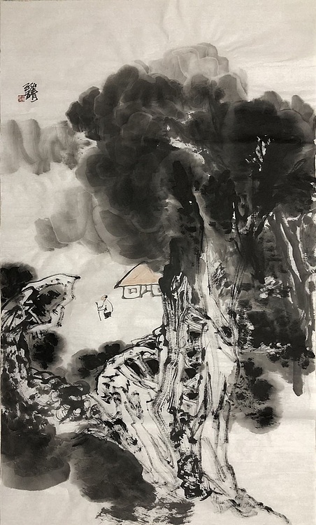 中国书画收藏家协会会员 泓靖 林间3