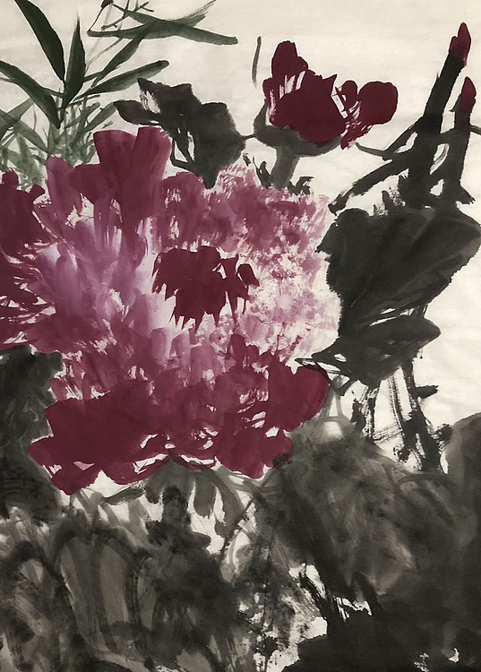 中国书画收藏家协会会员 泓靖 富贵平安图