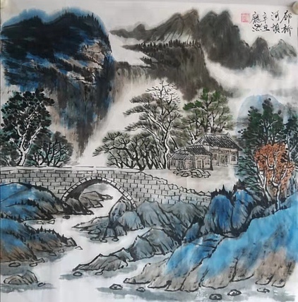 庞染 廊桥河坝