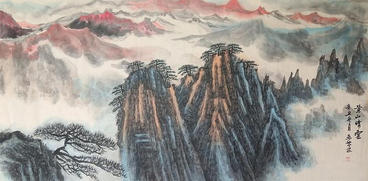 精品新作山水 扬州中山书画院特聘画家 国家一级美术师 巫世林