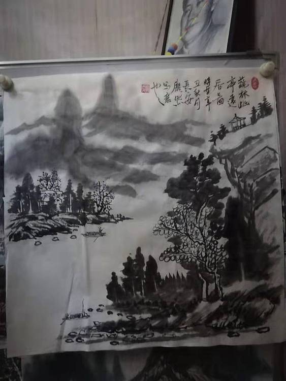 庞染 蔬林幽亭远居图