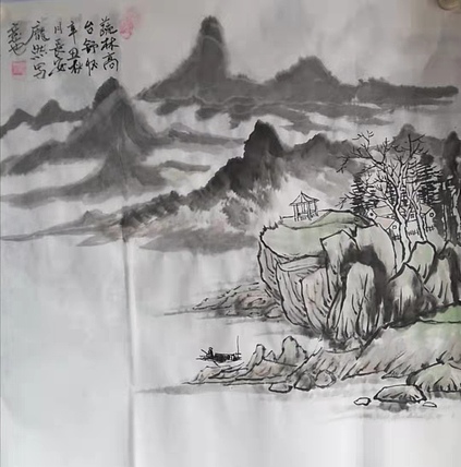 庞染 蔬林高台抒怀