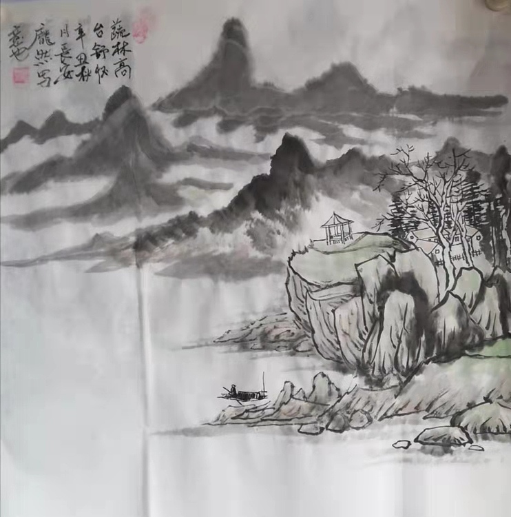 庞染 蔬林高台抒怀