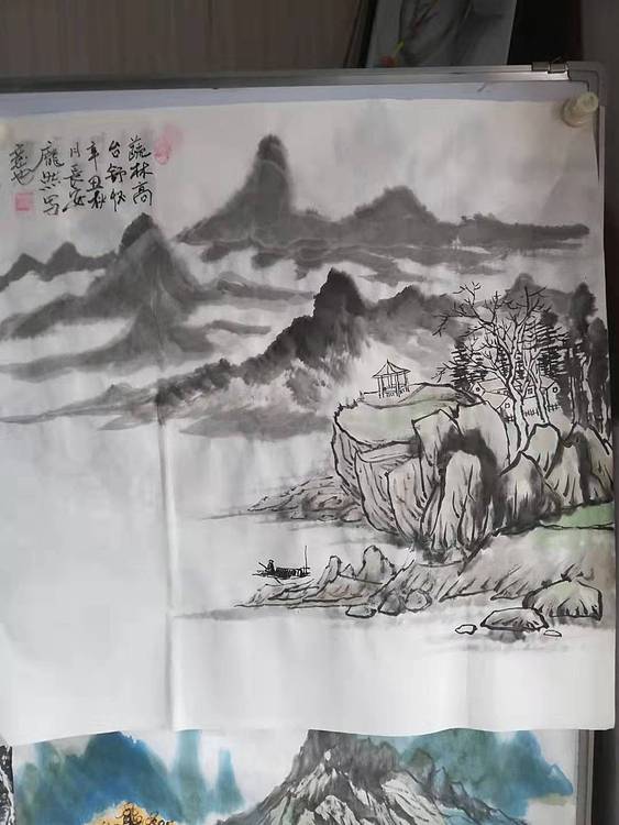 庞染 蔬林高台抒怀