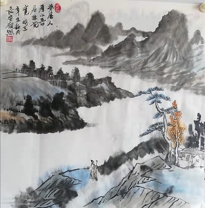 庞染 茅屋人看小，吾居殊觉宽