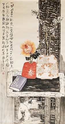 中国牡丹画国手 国家一级美术师  齐思学 精品六尺整张牡丹