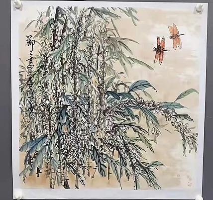 《节节高》中美协会员薛玉云精品花鸟