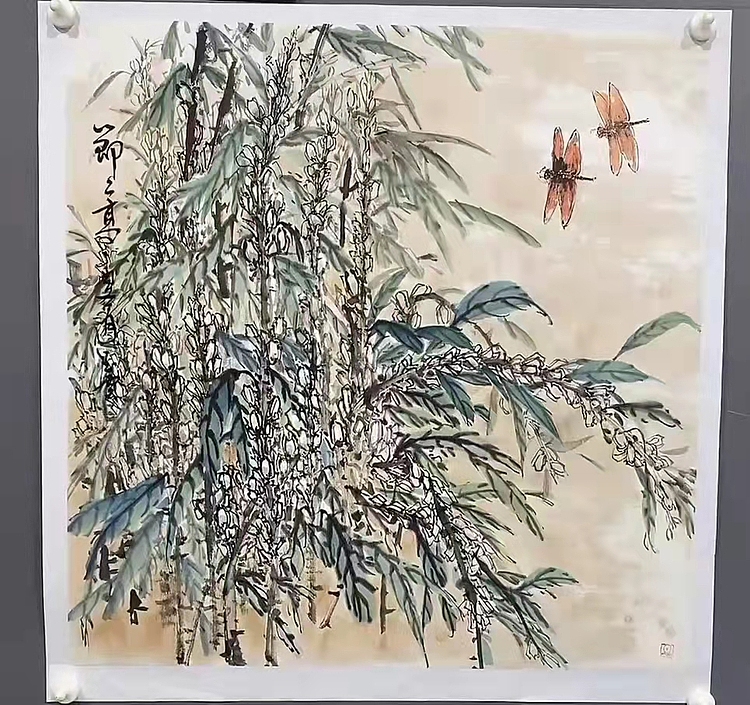 《节节高》中美协会员薛玉云精品花鸟