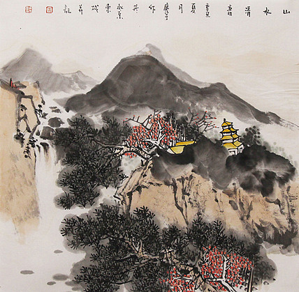 中美协山河画会创作员，满维起工作室画家 薛广宇 山水画作品