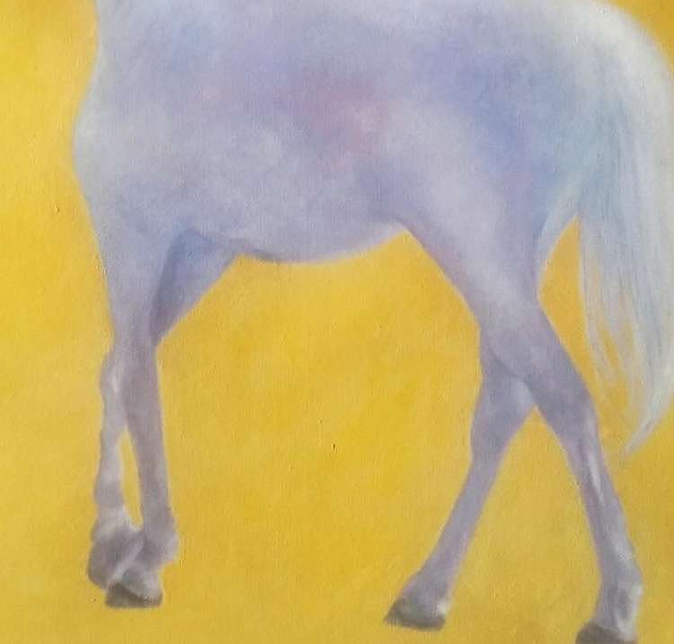 胡冰 原创油画作品《白驹过隙》