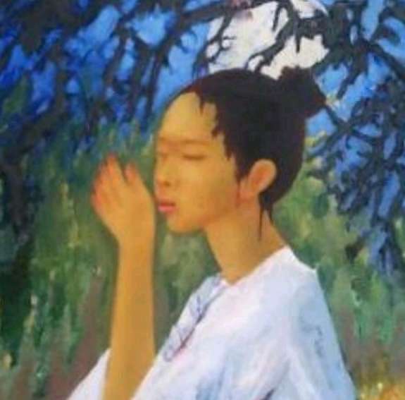胡冰 原创油画作品《青春往事3》