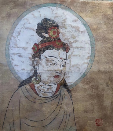王新 菩萨半身像