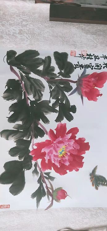 青年书画家 闫桂芹 花开富贵