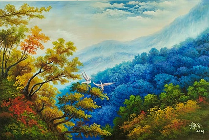 莆田市油画艺术产业协会会员 黄联合 山外青山