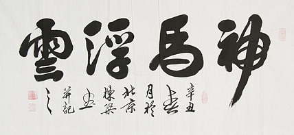 七旬书画家 精品书法 郭栋梁 神马浮云
