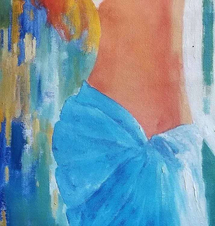 胡冰 原创油画作品《花季》