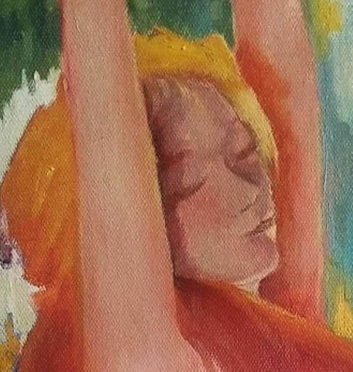 胡冰 原创油画作品《花季》